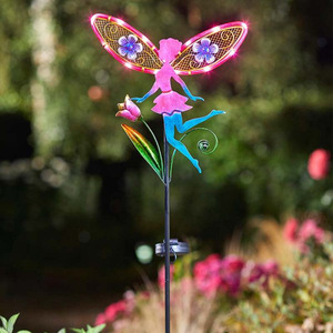 Luz solar LED para jardín con forma de hada, decoración exterior resistente al agua, de pie. - Product Image 3