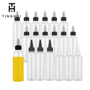 30ml 50ml 100ml 120ml 150ml 250ml PET Plastic Squeeze <b>Bottles</b> with Twist Top Cap Empty Pigment Ink Containers with Applicator - Product Image 6