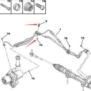 Tornillo y tuerca para tubería de aceite de alta presión 4019C5 6935A6 para modelos Citroen Peugeot 307 308 408 - Product Image 4
