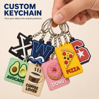 Llaveros de PVC con Forma Personalizada y Diseño Colorido, Fabricados en Fábrica OEM, para Regalos Corporativos y Campañas de Marketing