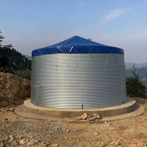 Réservoir d'eau en acier galvanisé de marque YUNMA, de haute qualité, préfabriqué, pour l'irrigation agricole, les exploitations agricoles et les industries. - Product Image 1