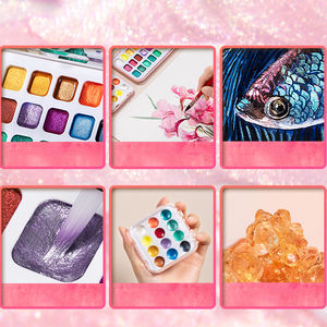 רובנס מתמחה בהתאמה אישית ובסיטונאות של ציוד אמנות איכותי בקופסאות שקופות של צבעי מים פנינה ב-12/24 צבעים. - Product Image 3