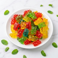 Fabricants de bonbons chinois OEM, vente en gros de bonbons gélifiés en forme d'ours, saveur acidulée et sucrée, halal, bonbons pour cadeaux de fête, en vente