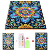 Carnet Mandala en gros à prix abordable, carnet de peinture diamant DIY de haute qualité, kit de carnets A5 5D DIY