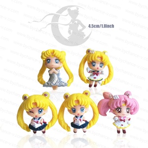Cadeau gratuit pour les filles classique dessin animé japonais marin <span class=keywords><strong>princesse</strong></span> soldat filles guerrière avec de belles robes 4.5cm mini figurines - Product Image 1