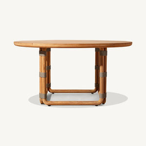 Juego de Comedor de Madera de Teca para Exteriores Moderno TG, Mesa y Sillas de Jardín Impermeables para Hotel, Parque, Patio, Villa - Product Image 6