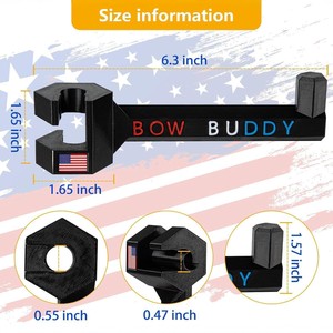 Bow Buddy Car Headrest Hook 6.3 Inch Black PLA Bow And Arrow Holder For Arrow Equipment Accessories - Product Image 1