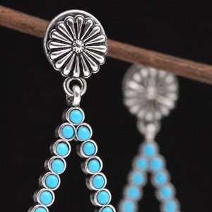 Orecchini geometrici bohémien con abbinamento di colori, accessori moda retrò esagerati da donna - Product Image 6