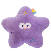 Coussin en peluche lune et étoile mignon, rembourrage en coton PP, pour canapé, lit, bureau, coussin lombaire, violet adorable, jouet décoratif en peluche