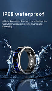 Anillo Inteligente de Moda con Pantalla, Monitor de Ritmo Cardíaco, Resistente al Agua, Gestión de Salud 24 Horas, Compatible con Android e iOS - Product Image 2