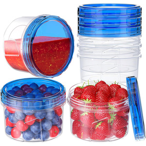 Plastic Freezer <b>Containers</b> for <b>Food</b> <b>Storage</b> Twist Top <b>Food</b> Soup <b>Storage</b> <b>Containers</b> with Lids <b>Stackable</b> Reusable Leakproof - Product Image 6
