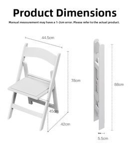 Chaise pliante Wimbledon en résine plastique rembourrée blanche pour extérieur, capacité maximale 450 kg, idéale pour mariages et événements, certifiée CE, vente en gros - Product Image 3