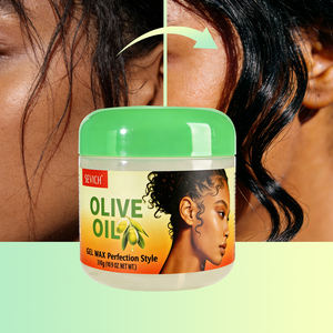 SEVICH Gel à l'huile d'olive personnalisé, protection thermique, contrôle des frisottis, cire coiffante, gel fixant fort, crème définissant les boucles, gel coiffant pour les bords - Product Image 1