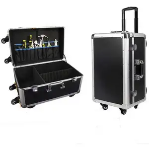 Factory Black Oem Tool Cases Aluminum Tool Case With Wheels Command Wing Silver Polyester Custom EVA Case Bag 3 Years