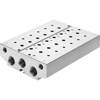 Plaque de bus à 8 positions VABM-B10-25E-N12-8, bloc solénoïde et pneumatique, interface NPT, corps en aluminium forgé 8026258, VABM-B10