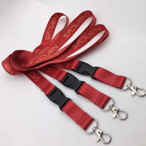Factory Customization Id Holder Polyester Lanyard Detachable Neck Strap Sublimation Red Lanyard