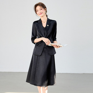 Women's Burgundy Suit <b>Set</b> Satin <b>Blazer</b> Pants Professional Office Wear - Product Image 3