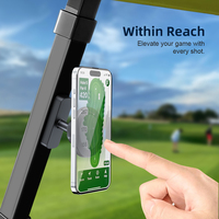 Support magnétique pour téléphone de voiturette de golf avec conception anti-vibration pour un swing stable et l'enregistrement vidéo, compatibilité universelle des smartphones