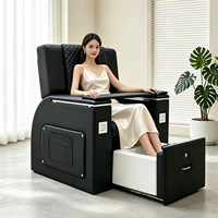 Fauteuil de pédicure électrique inclinable en céramique avec fonction bain-marie et port USB pour salons de manucure, instituts de beauté, services de tatouage et de microblading
