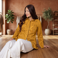 Chemise élégante pour femme avec fermeture boutonnée pour le bureau, l'université, les occasions décontractées et la mode quotidienne – Achetez directement auprès du fournisseur