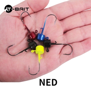 2.5G à 6g Palemonide Plomb Tête Crochet NED Couleur En Vrac Cinq Réservoir De Sang Doux Appât Flotteur Doux Ver Crochet 5 Couleurs - Product Image 5