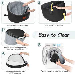 Çok Fonksiyonlu Köpek Araba Koltuğu ve Ev Yatağı Köpek Seyahat Çantası Köpek Yükseltici Evcil Hayvan Taşıyıcısı Çıkarılabilir Kılıflı - Product Image 6