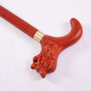 Деревянная трость с резной головкой дракона - Product Image 3