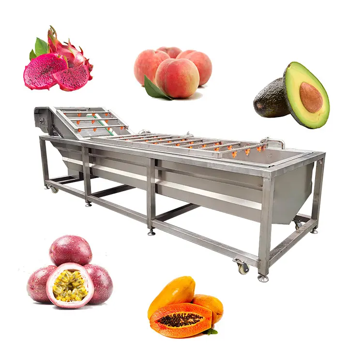 Lavadora de frutas y máquina de limpieza de verduras Fresa Melocotón Mango Dragón Lavadora de frutas