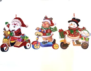 sixu中国定制圣诞老人雪人圣诞鹿圣诞主题装饰吊坠