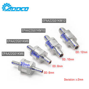 Addco-epman katup cek bahan bakar aluminium, satu arah Inline katup Non Return untuk karburator dan sistem bahan bakar tekanan rendah EPAA22G01K - Product Image 2