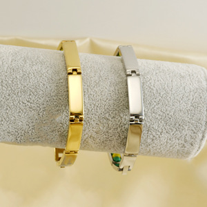 Pulsera <span class=keywords><strong>de</strong></span> Cuentas <span class=keywords><strong>de</strong></span> Acero Inoxidable Chapada en Oro <span class=keywords><strong>de</strong></span> 18k, Siete Potencias Africanas, Pulsera <span class=keywords><strong>de</strong></span> Santería - Product Image 3