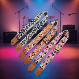 Correa de Guitarra con Logotipo Bordado Personalizado, Elegante Regalo para Músicos, Correa de Hombro Ajustable y Ancha para Guitarra Eléctrica - Product Image 1