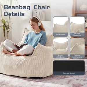 Puf Plegable Creativo, Sofá Reclinable Tipo Puff, Cómodo, Impermeable, para Dormitorio, Sala de Estar, Balcón - Product Image 5