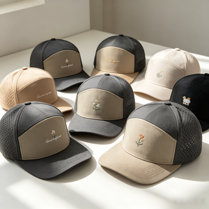 <span class=keywords><strong>Gorra</strong></span> de Golf Personalizada con Logotipo Bordado, Visera Plana, Cierre a Presión, 5 Paneles, Secado Rápido, Impermeable, con Perforaciones Láser, para <span class=keywords><strong>Hombre</strong></span> y Mujer - Product Image 4