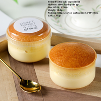 5oz 145ml Japanse voedselveilige PP wegwerp puddingbekers met deksels, hittebestendig, blanco logo voor cake en snoep