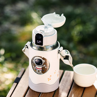 Bouteille de paille isolée de haute valeur pour les étudiants Tasse en titane d'affichage de la température intelligente créative Portable pour les étudiants