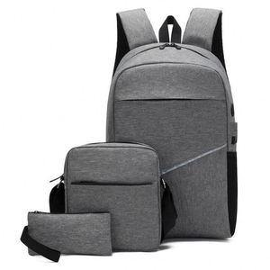 Casual Men's 3-in-1 <b>Large</b> Capacity Nylon Business Laptop <b>Backpack</b> Custom Logo <b>Black</b> Waterproof Zipper Closure Polyester Lining - Product Image 1