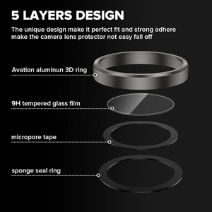 AFS 3D CD textura móvil Metal anillo lente Cámara vidrio Protector pantalla cubierta para <span class=keywords><strong>iPhone</strong></span> 11 12 <span class=keywords><strong>13</strong></span> 14 15 16 Plus Pro Max Mini - Product Image 2