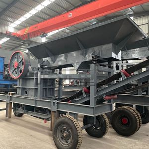 Concasseur à mâchoires portable, machine de concassage de pierres, capacité maximale de 15 tonnes/h avec moteur AC pour granit, basalte, calcaire - Product Image 2