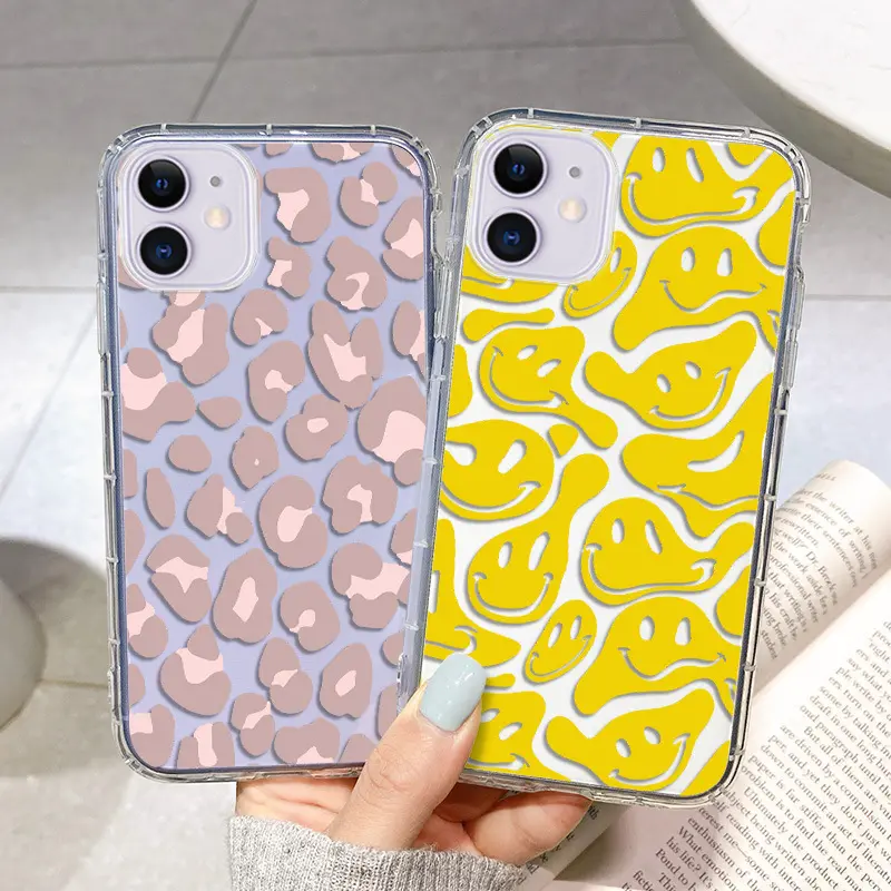 เคสโทรศัพท์หน้ายิ้มน่ารักๆ,เคสซิลิโคนสำหรับ iPhone 12 13 Mini 11 14 Pro XS Max X XR 6 6S 7 8 Plus SE 3 2020 11pro