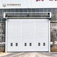 Pintu Spiral Kecepatan Tinggi Everbesten dengan Panel Aluminium Tanpa Kontak dan Bagian Transparan untuk Akses Eksterior Pabrik
