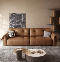 Modernes Luxus Chesterfield Couch Set für Wohnzimmer Minimalist isches Stil Echtes Leders ofa für Home Villa Hotel Office