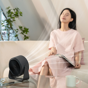 Tragbarer USB-Aufladbarer Batteriebetriebener Manueller/Elektrischer Tischventilator Touchscreen-Steuerung 360° Drehbare Beleuchtung für Haushalt und Outdoor - Product Image 5