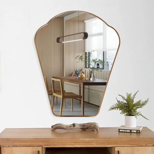 <span class=keywords><strong>Miroir</strong></span> mural suspendu personnalisé pour la décoration du salon, de l'hôtel, de l'entrée, du <span class=keywords><strong>couloir</strong></span>, du salon, <span class=keywords><strong>avec</strong></span> cadre doré - Product Image 4