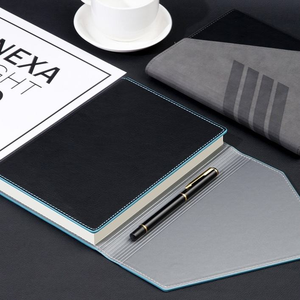 Cuaderno de Oficina A5 de Cuero PU Multicolor, Diseño Bicolor con Portaplumas Oculto y Papel Grueso para Uso Profesional - Product Image 3