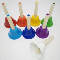 Hand Bell Orff Percussion Instrument Rhythm Bell Handheld Bell 8 Tone Class Bell Shake Bell