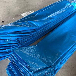 Bâche en PE robuste bleue, imperméable et résistante aux UV, 4m x 50m, pour abri agricole et usage extérieur, avec service de découpe - Product Image 2