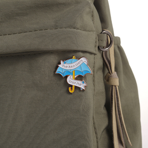 Sming Pins: Broches <span class=keywords><strong>de</strong></span> esmalte con la frase divertida 'La lluvia no me detendrá', diseño <span class=keywords><strong>de</strong></span> paraguas <span class=keywords><strong>de</strong></span> dibujos animados, insignias <span class=keywords><strong>de</strong></span> solapa, accesorios para mochila - Product Image 3