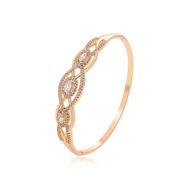 X000761679 Xuping Jewelry Luxury Zircon 18k Gold Plated Bangle Elegant Women Wholesale Bangle