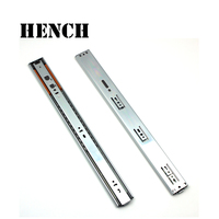 Glissière à roulement à billes à ouverture par poussée, extension complète 45 mm, en fer, capacité de charge 21-30 kg, FP450 pour armoire de cuisine